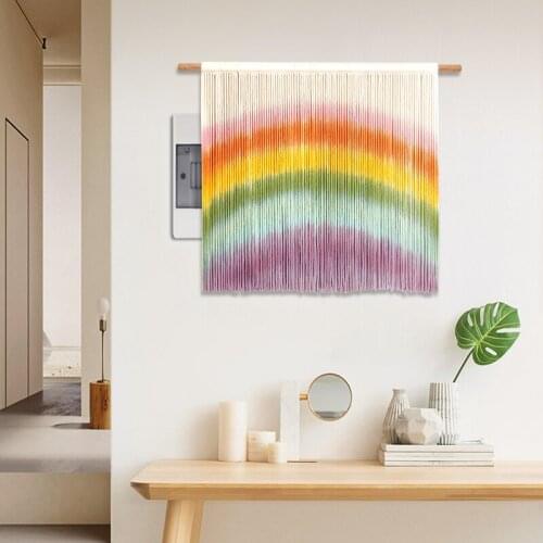 Bohemian Tapestry Wall Hanging Bedroom Living Room Wall Decor Kids Room Scenic Geometric Art Rainbow Handcraft Woven Tapestry