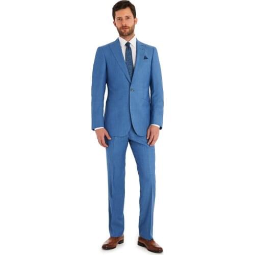 New Arrival One Button Groomsmen Peak Lapel Groom Tuxedos Men Suits Wedding/Prom Best Blazer ( Jacket+Pants+Tie) D133