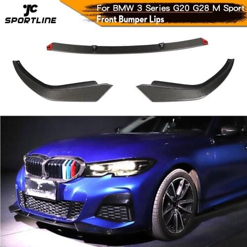 Front Lip for BMW 3 Series G20 G28 M Sport 2017 - 2020 Carbon Fiber Front Bumper Lip Spoiler Splitters Guards