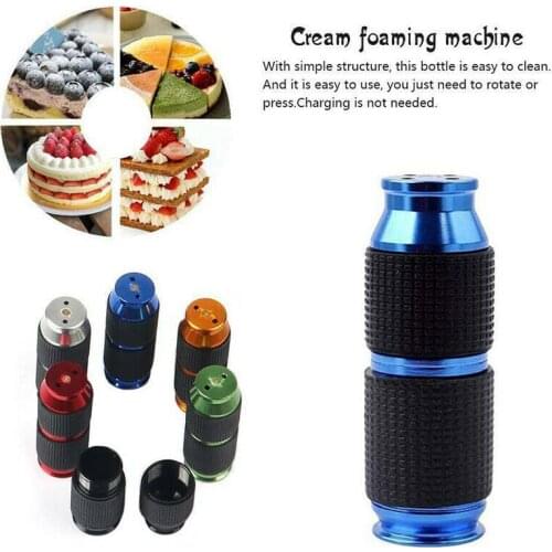 Portable Whipped Cream Cracker Dispenser Mini Rubber Grip Safe Gas Canister Dispenser Whipping Cream Dessert Tools Kitchen Tools