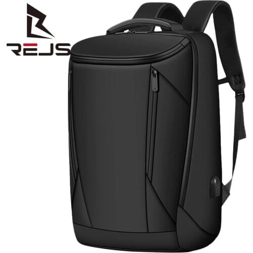 REJS LANGT Casual Backpack with Charging 15.6 In Laptop Backpack Men Large Capacity Waterproof Business Travel Bag Mochila
