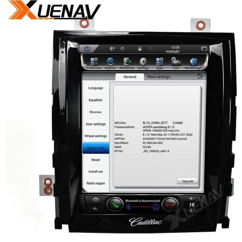 PX6 10.4 Inch Tesla Style Vertical Screen Car GPS Navigation for-Cadillac Escalade 2007-2012 Auto Audio Video Radio Stereo