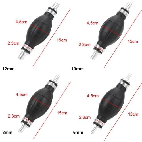 All Fuels Length Used Fuel Pump Line Hand Primer Bulb 6mm 8mm 10mm 12mm Rubber Aluminum Hand Fuel Pump