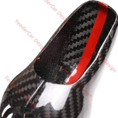 Carbon Fiber Gear Shift Knob Head Cover Trim Fit for Macan 2014-2020 S GTS Panamera 2014-2016 718 2016-2019