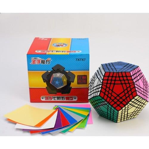 Sengso 7x7 Megaminxeds Magic Cube Fidget Puzzle Professional Smooth Toys For Adults Educational Games For Kids Gift