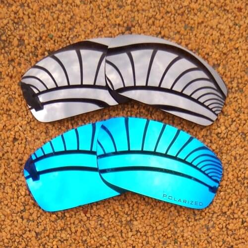 Silver Mirrored & Ice Blue Mirrored Polarized Replacement Lenses for Monster Pup Frame 100% UVA & UVB