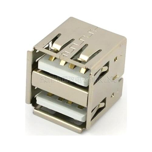 Hi speed USB Dual 3.0 Socket 90 Degree USB 2.0 Jack Female Charging Connector Female AF type For Laptop Notebook Computer