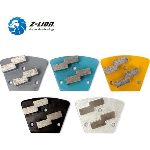 Z-LION 9pcs Trapezoid Floor Grinding Pad Metal Bond Segmented Diamond Concrete Grinding Pad Fan-Shaped Concrete Floor Grinding