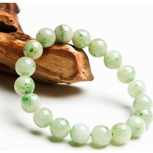11mm Genuine Natural Dushan Ja de Bracelets Women Female Stretch Healing Natural Stone Crystal Round Bead Bracelet