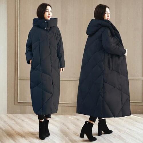 2020 Winter Women Down Jackets Warm Thick Cotton Filler Outerwear Female Hooded Parkas Long Jacket Fashion Plus Size Parkas