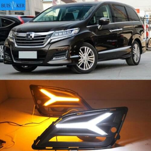 1set LED DRL headlamp for elysion fog light car headlight For honda elysion 2016~2019 daytime Light car accessories