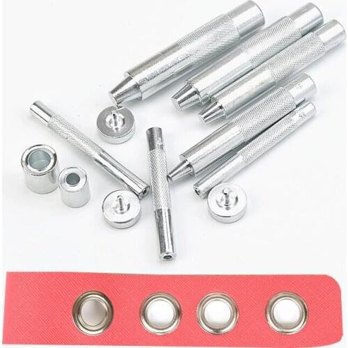 1 Set Handmade Metal Eyelets Mold Tool 4-14mm Eyelets Tool Grommet Installation Carbon Steel DIY Leather Eyelet Tool Accessories