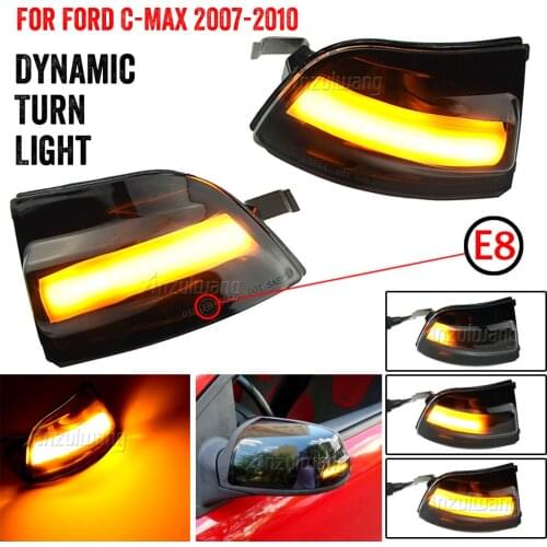 1 Pair For Ford Focus 2 MK2 2004-2008 C-MAX LED Dynamic Turn Signal Light Flowing Water Blinker Flashing Light