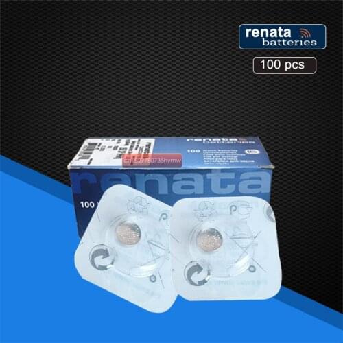 100pack renata Silver Oxide Watch Battery 319 SR527SW 527 1.55V 100% original brand renata 319 renata 527 battery