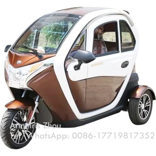 2.5KW Electric Tricycle for Adults 3 Seats Vehicle High Level legal Road Register New High Speed Mini Mobile Tuk Tuk Car Trike
