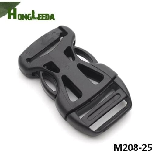 20pcs/lot HLD/M208-25mm 1 inch plastic POM buckles Mask backpack buckles for paracord webbing side release buckles free shipping