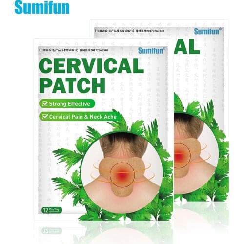 24pcs Sumifun Wormwood Neck Patch Joint Cervical Spondylosis Pain Relief Sticker Rheumatoid Arthritis Plaster Health Care K04801