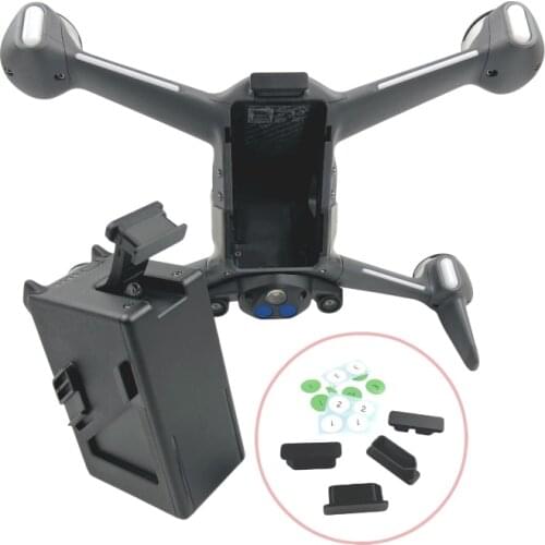 4pcs/set drone & battery protector dust-proof / anti-oxidation cap battery port protective cover + sticker for dji FPV drone