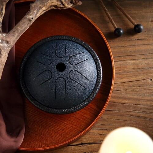 5.5 inch Portable Steel Tongue Drum Mini 6 Notes Hand Pan Drum Percussion Musical Instruments