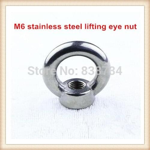 5pcs 304stainless steel / 304ss m6 lifting eye nut