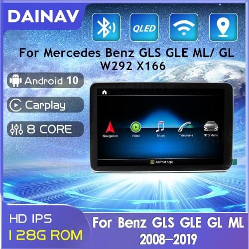 128GB 2 dinAndroid Car stereo DVD for Mercedes Benz GLS GLE ML GL W292 X166 Car Multimedia Player radio Head Unit GPS Navigation