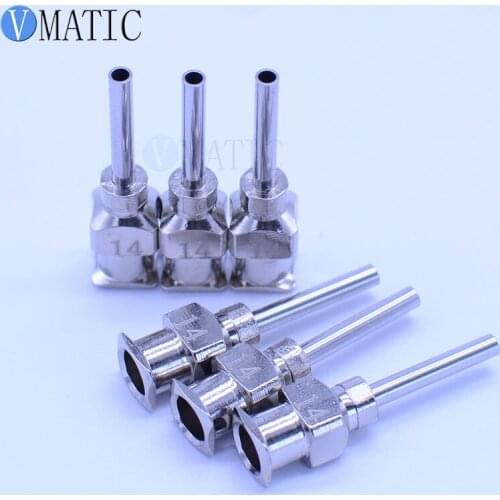 Free Shipping 12Pcs 0.5'' Tip Length 14G Stainless Steel Glue Needles 1/2 Inch