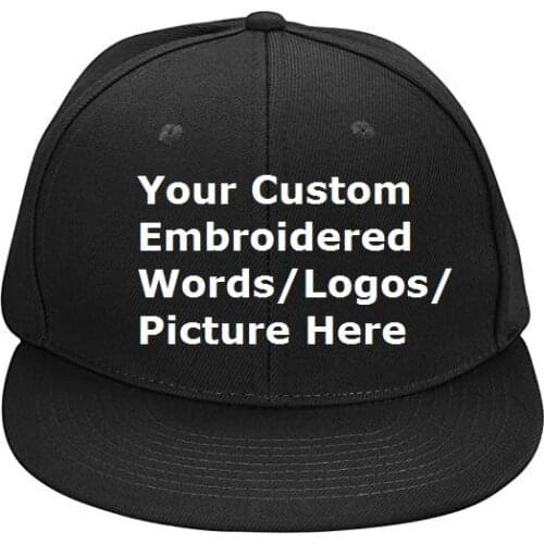 Design Your Own Words / Logos / Pictures Embroidery Personalized DIY Hat Quick Unisex Baseball Curved Dad Cap One Piece Retail