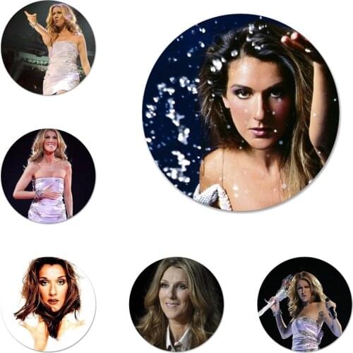 Celine Dion Icons Pins Badge Decoration Brooches Metal Badges For Clothes Backpack Decoration 58mm