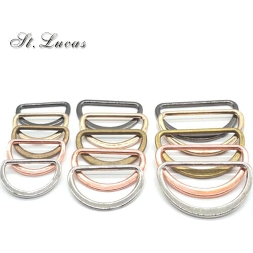 Hot sale 15mm/20mm/25mm/30mm/40mm silver black bronze gold type D ring Connection alloy metal shoes bags Buckles DIY Accessory