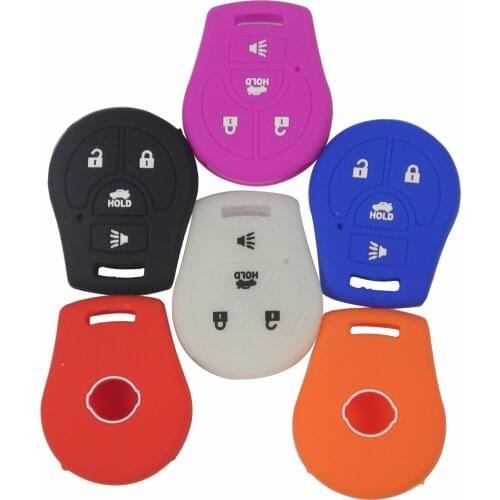 Kutery 10PCS Silicone Colorful Remote Key Cover Case 4BTN For Nissan Altima Sentra Versa X-Trail Terrano Tiida Protect Replace