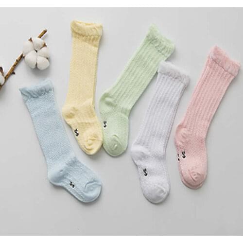 Summer Mesh Tube Cotton Childrens Socks Infants Child Children Air Conditioner Relent Baby Anti-mosquito Socks