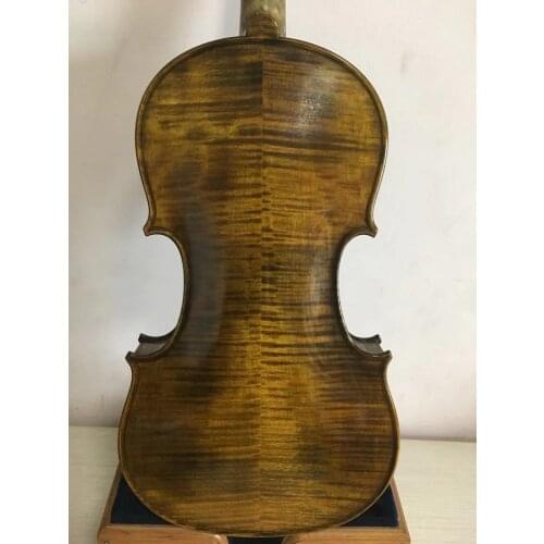 Master 4/4 violin baroque model European wood flamed maple nice tone 0402