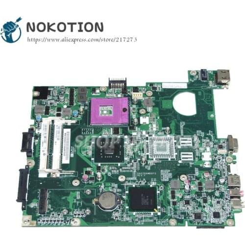 NOKOTION For Acer Extensa 5235 5635 E528 Laptop Motherboard MBEDV06001 DA0ZR6MB6F0 MAIN BOARD GL40 DDR3 Free CPU