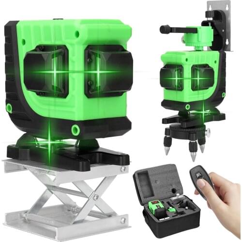 Multifunctional 4D 16/12 Lines Green Laser Level 360 Horizontal And Vertical Cross Lines Auto Self-Leveling APP Remote Control