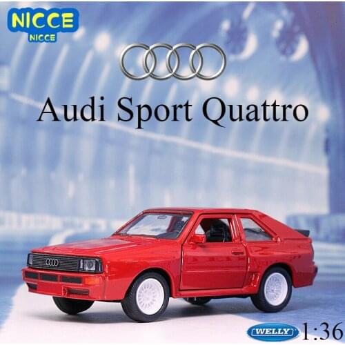 WELLY 1:36 Audi Sport Quattro Simulation Pull Back Car Model Car Metal Alloy Toy Car For Kid Gifts Collection