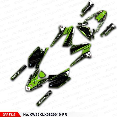AFTERMARKET Off-Road Sticker Kit for KLX 250 S D-Tracker X Final Edition 2008 to 2020, Style No.KW25KLX0820010-PR