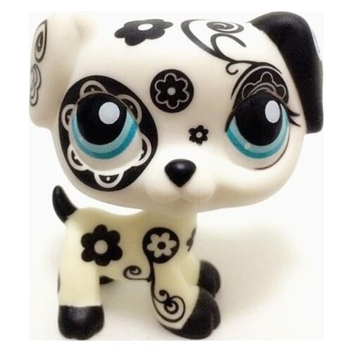 New Lps Pet Shop Toy DobermanCockerSpaniel PinkDog Black Short Hair Cat Collection Action Standing Role Playin ChildrensGift