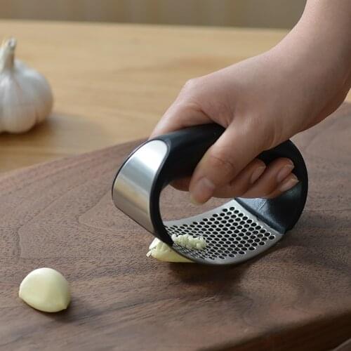 2020 New Stainless Steel Chopper Crusher Garlic Press Manual Garlic Grinder Grater Ginger Press Kitchen Accessories Garlic