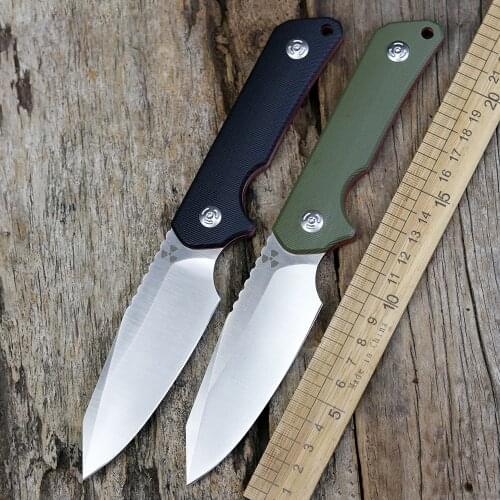 New JUNGLE KNIFE JR3019 Fixed Knife D2 Blade Two-color G10 Handle Outdoor Camping Tactical Kitchen Fruit Knife EDC Tool