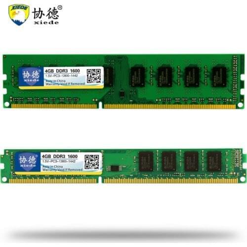 Xiede Desktop PC RAM Memory Module DDR3 1600 PC3 12800 2GB 4GB 8GB 16GB Compatible DDR 3 1600 1333MHz / 1066MHz PC3-12800 10600