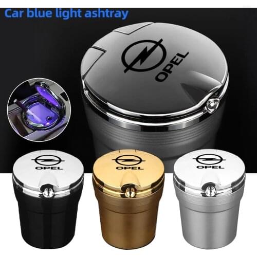 Car Ashtray for opel astra j Zafira b astra hopel insignia With Led Lights car Logo Creative Personality ashtray Car accessories