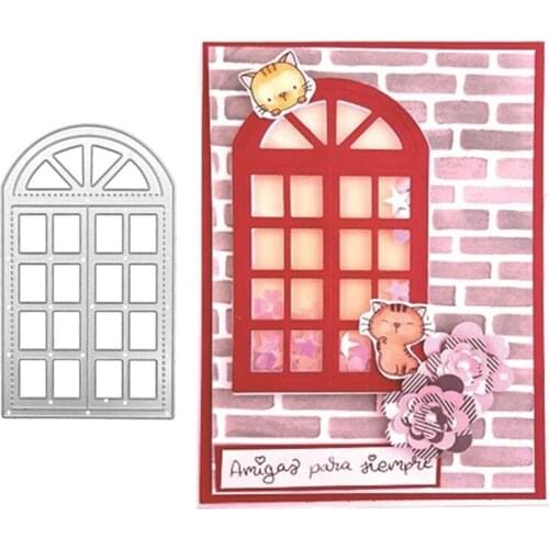 Frame Half Circle Window Metal Cut Dies Stencils for Scrapbooking Stamp/Photo Album Decorative Embossing DIY Paper Cards
