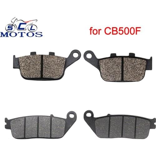 Sclmotos - 2 Pairs For Honda CB500F CB 500F 2013 2014 Front Disc and Rear Disc Motorcycle Motocross Brake Pads Set Brake System