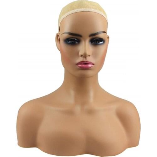 Ship US! Female Mannequin Head with Shoulder for Display Manikin Head with Shoulder for Wig Jewelry Makeup Hat Sunglass Display