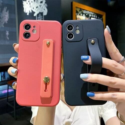 Fabulous Liquid Silicone Wrist Strap Phone Case For Redmi Note10 9 8 K20 30 40 MAX Phone Holder Cover For Xiaomi 11 Pro 10S 10T