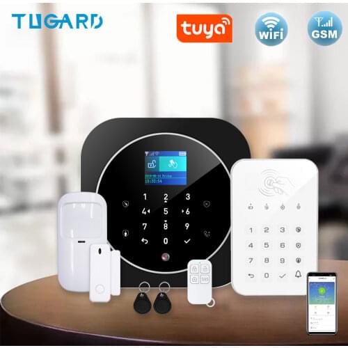 Tugard Alarm Security System 433MHz GSM WiFi Wireless RFID Card Home Burglar Security Alarm TFT LCD Touch Keyboard 11 Languages