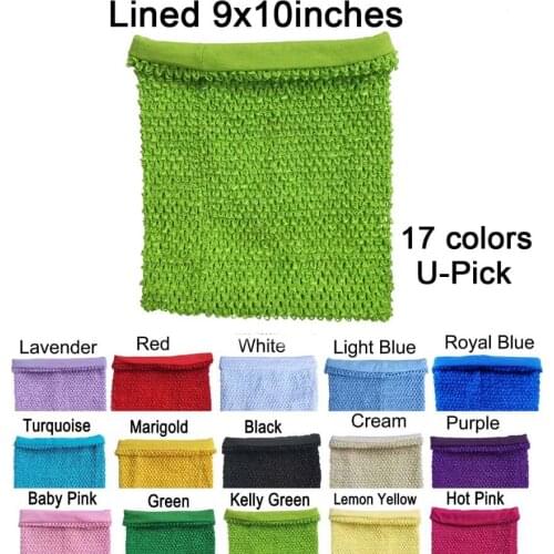 9x10inch Large size lined crochet tutu top tube top baby girls crochet band tops for tutu dress supplier 20pcs per Lot
