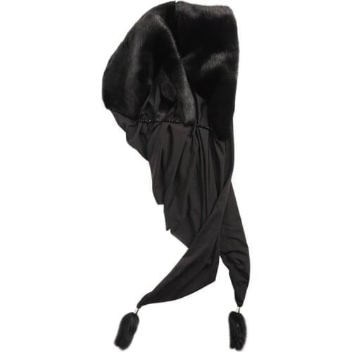 Female Genuine Mink Fur Scarf Winter Neck Fur Collar Scarves Warm Fashion Accessories Gift Real Mink Fur Scarf For Women