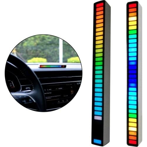 Sound Control Voice-Activated Pickup Rhythm Colorful Music Strip Light Car Interior Recreation Party Bedroom RGB Tube LED Lights