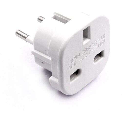 1PC Universal Travel Adapter UK to EU Wall AC Power Charger Adapter Outlet Converter Power Socket Plug Black Adaptor Connector